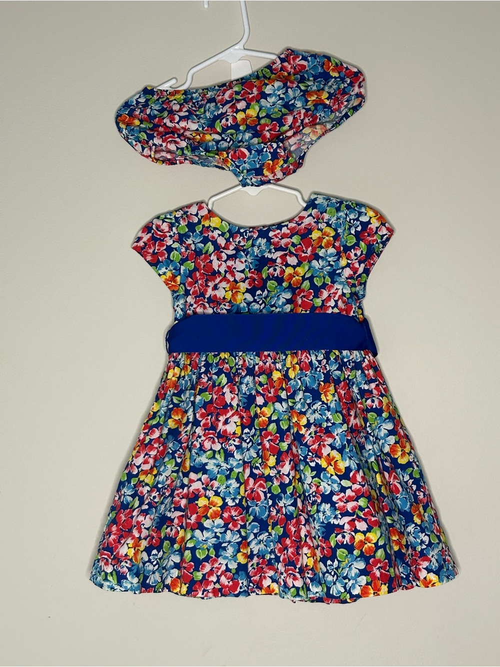 Ralph Lauren Girls Multi Colored Floral Dress with Matching Bloomers  18 Months